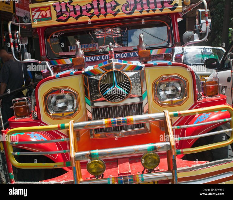 front-end-of-a-jeepney-a-form-of-public-transportation-based-on-old-EA6Y80